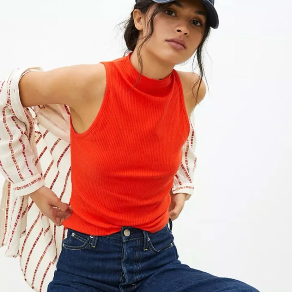 Maeve Anthropologie Ribbed Mock Neck